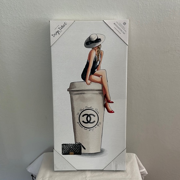 Design District, Art, Design District Studio Chanel Coffee Cup And  Handbag Art Canvas